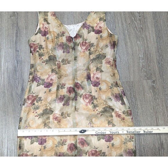 Vintage 90s Floral Crinkle Dress Size 8 Cottagecore Fairycore - Picture 7 of 8